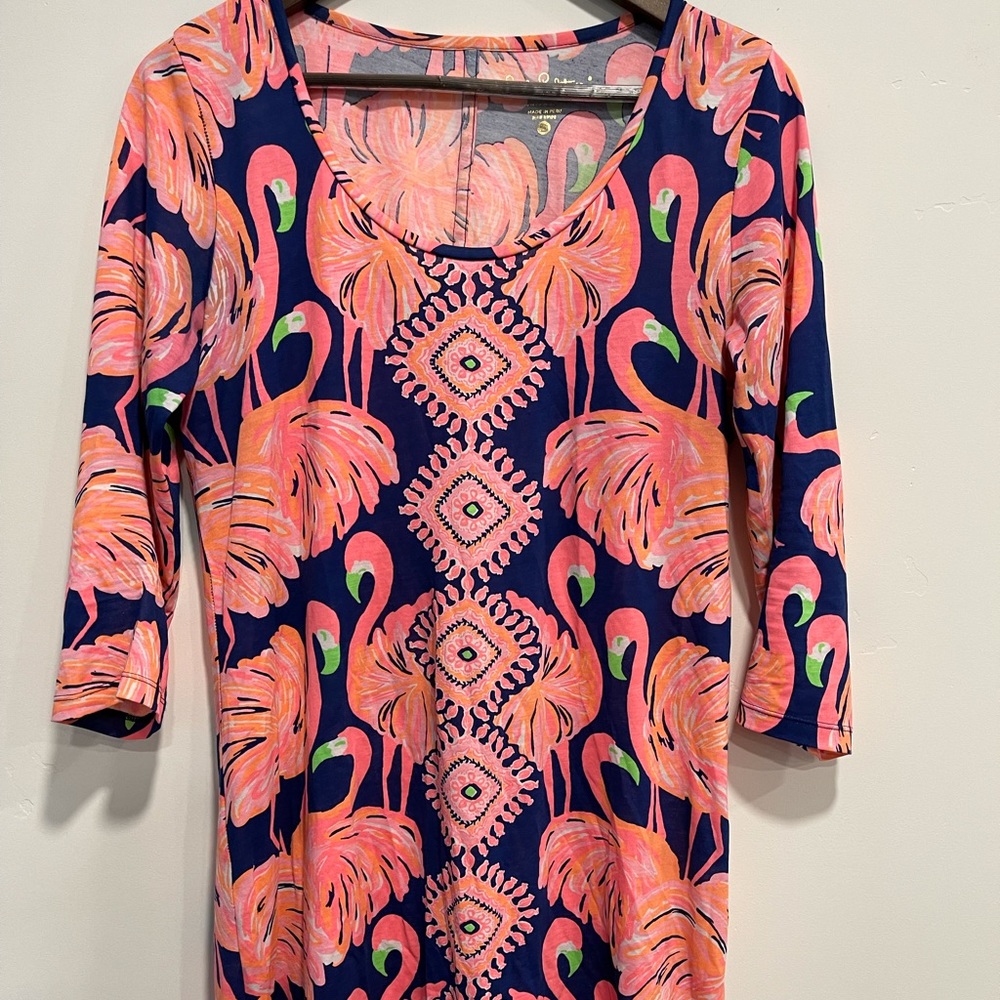 NWOT Lily Pulitzer Flamingo Dress Size Small